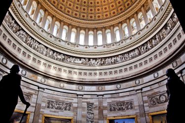 Rotunda, US Capitol Dome Statues Inside Washington DC